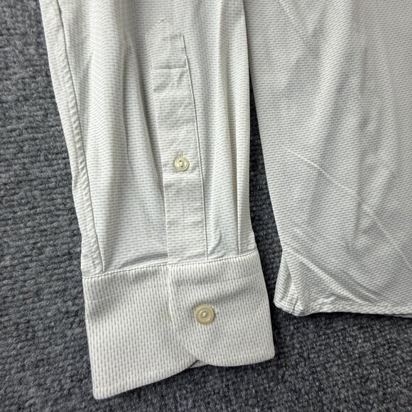 Eton Romania Nylon Spandex Gray Geometric Slim Two-Way Stretch 15.5 Elegant Work - Picture 9 of 16